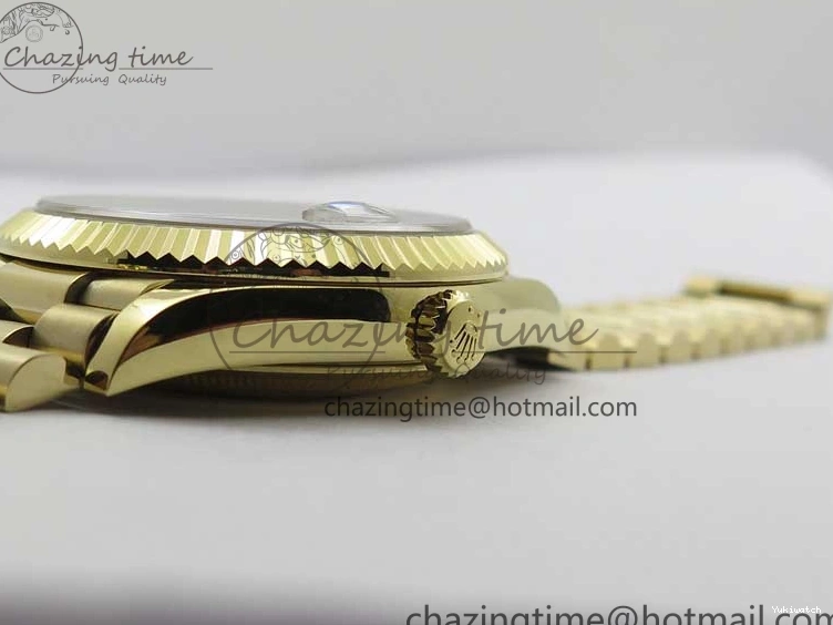 BP Black on Dial A2836 YG YG New 904 Crystal Bracelet President Dial Version 40mm Markers T 228239 Day-Date 1227